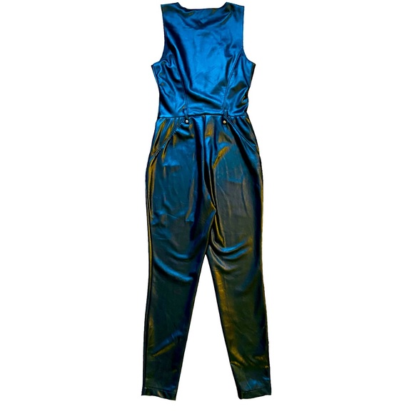 GUESS FAUX LEATHER JUMPSUIT - Picture 3 of 4